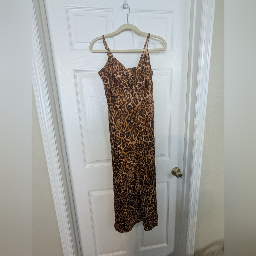 Leopard Print Maxi Dress xs